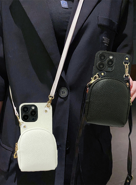 适用小米POCOX7Pro手机壳X7零钱包X6pro斜跨绳X5可装卡v40e挂绳X4口红X3GT耳机X3NFC小众X2时尚创意保护套