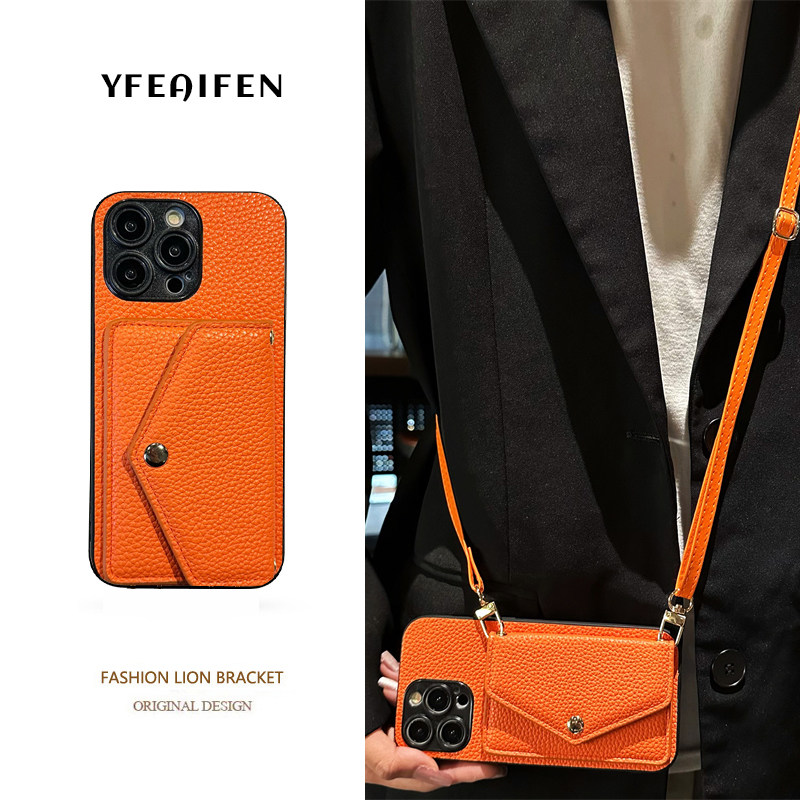 适用苹果16promax手机壳iphone15插卡包14plus斜跨绳13可装卡12背带11复古xs零钱包XR小众7保护套8P防摔创意