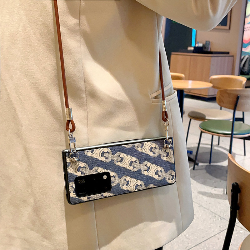 适用三星Galaxyzfold6手机壳zfold4折叠屏zfold5皮质w23斜跨绳w22时尚zfold2高级感w24女款zfold3轻奢时尚潮