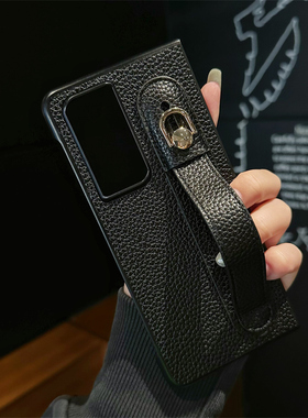 适用荣耀Magic Vs3手机壳折叠屏荣耀VPurse腕带vs2商务Magic Vs支架V3荔枝纹小众便携magicV2典藏版时尚男女