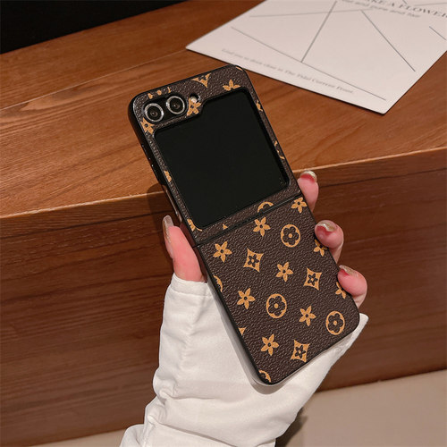 适用三星zflip5手机壳欧美奢华Z flip4保护套flip3折叠屏镜头全包防摔高级感ZFilp5硬w23flip时尚定制小花壳