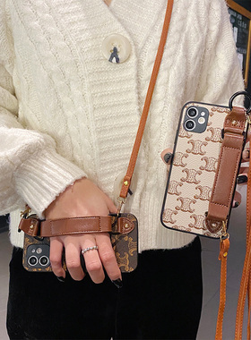 适用OPPO Reno14Pro手机壳13se支架reno14高级感Reno12腕带10pro斜挎11F挂绳9/8折叠7/6se便携防摔创意时尚