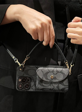 适用三星A15手机壳A05斜挎A14带卡夹A12卡包GalaxyA13零钱包A04s口红A03S定制A02S皮质A01简约防摔创意可装钱