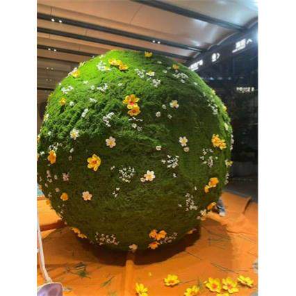 户外绿植井盖遮挡装饰品绿植球仿真花绿植装饰米兰球