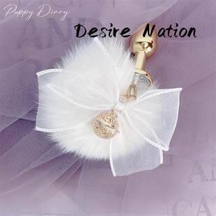 Desire *狐狸毛兔尾巴蝴蝶结铃铛cos尾巴圆球外出毛尾巴新手可爱