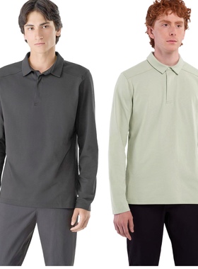 璐璐made 商务鸟版Captive男士户外通勤长袖POLO衫高克重棉感速干