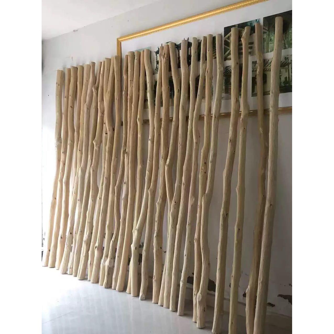 树枝木棍装饰干枝隔断玄关服装店挂衣杆窗帘杆挂毯床幔挂杆吊架图片
