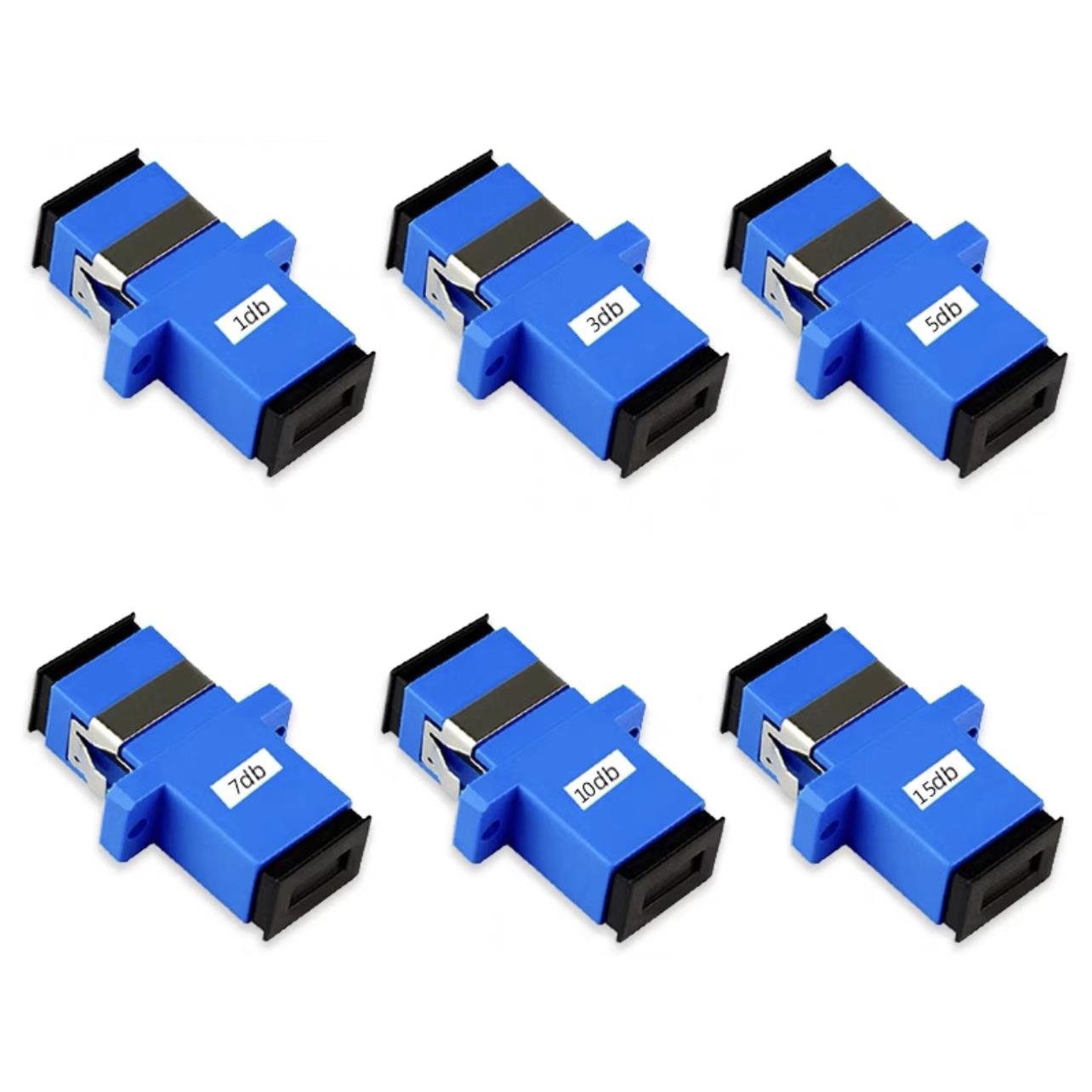 光纤耦合器衰减器1dB 5db 7dBb 10db 15dbSC头固定式光衰适配器