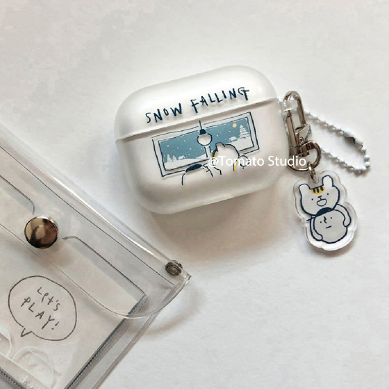 下雪了小熊airpods4代耳机套