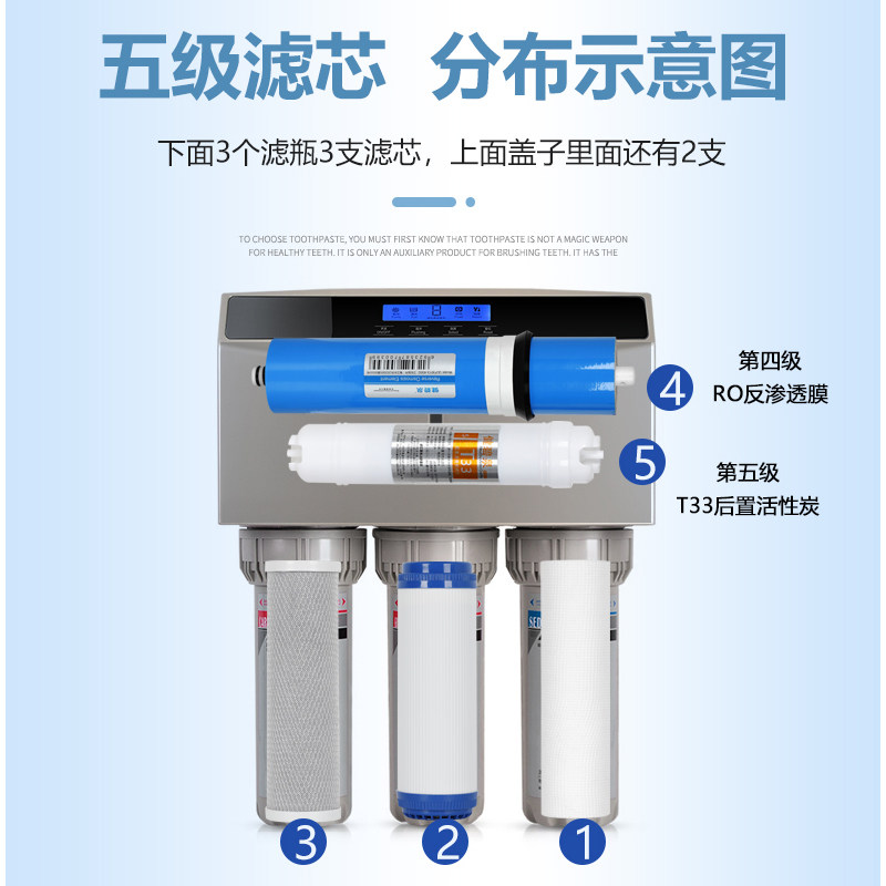 净水器滤芯通用家用400G无桶反渗透ROJ滤水机大流量直饮过滤器配