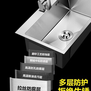 特大号304手工水槽单槽厨房洗菜盆72X40 75X41 78X43 88X48Z 90X5