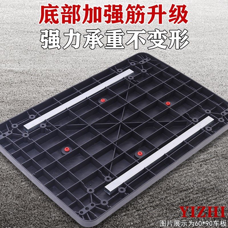 充气轮手推车搬h运车小推车拉货大轮静音减震平板拖车折叠快递拉