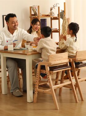 实木坐椅宝宝成长座n椅吃饭儿童可调节学习椅大号餐椅大童家用椅