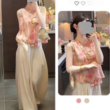 新中式老钱风高级感睡衣女夏2025时尚国风盘扣上衣裤子家居服套装