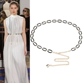 欧美轻奢金属腰链高级感气质装 饰连衣裙配饰配裙子收腰身体链