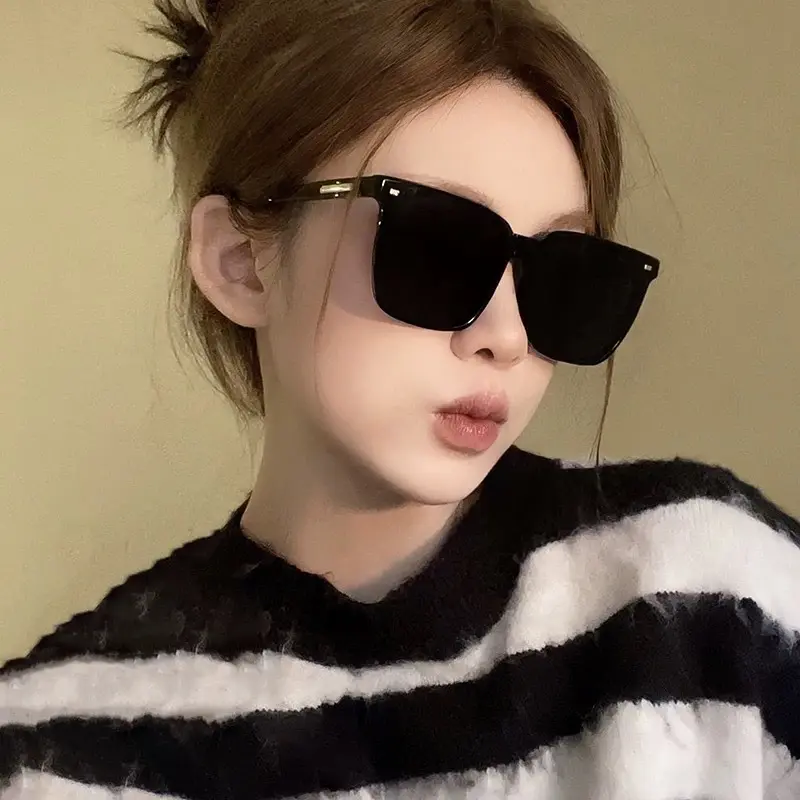 2025新款高级感ins网红偏光防晒太阳镜大框圆脸显瘦眼镜男墨镜女