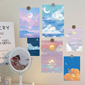 10张星河卡片in风彩绘风景卧室宿舍墙面装 饰拍照背景墙贴