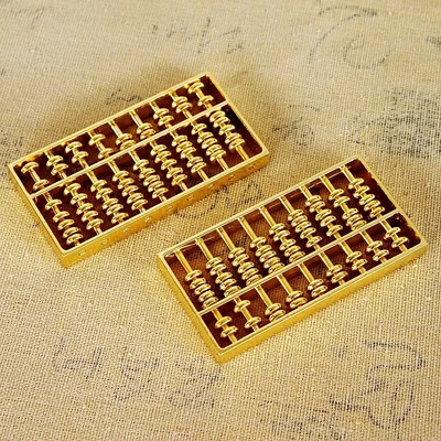 特价算盘招财锌合金镀金日常挂饰工艺品旅游金算子