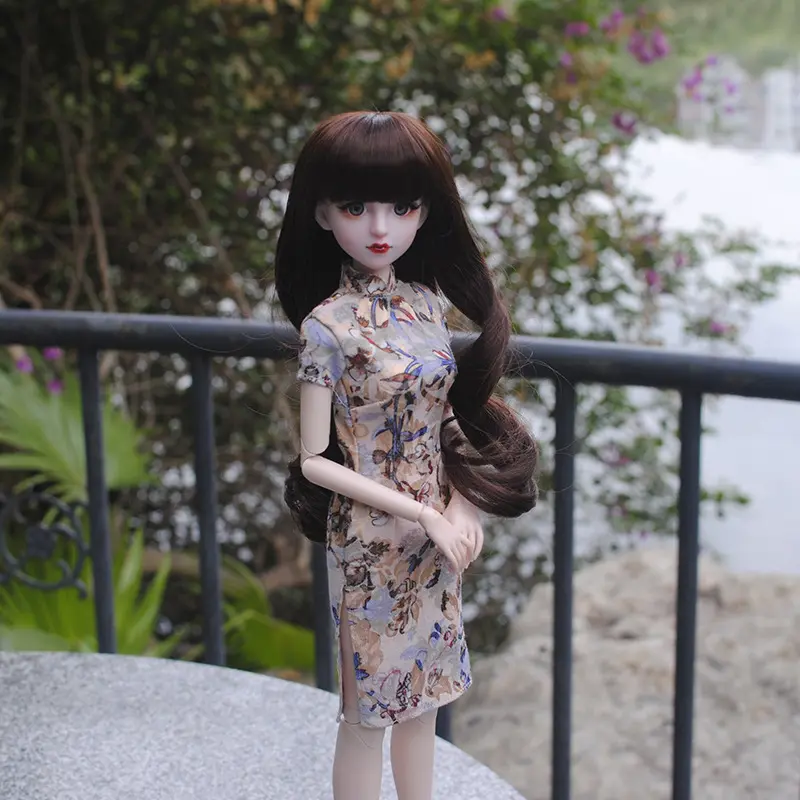 4分bjd娃衣 心怡娃娃旗袍机械关节人偶服饰中女孩换装玩具