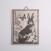 饰木质兔子吊牌 饰工艺品挂板复活节装 新款 复活节家居墙壁装