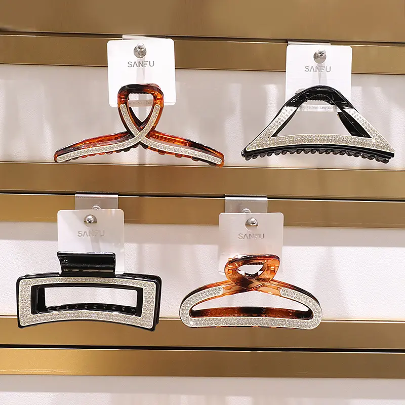 2024新款韩国满钻大号抓夹简约百搭后脑勺发夹子ins风夹