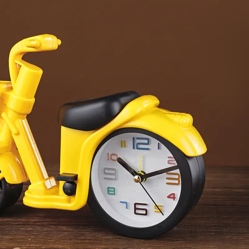 创意礼品自行车少儿闹钟炫酷学生懒人强力叫醒时钟桌面摆件厂