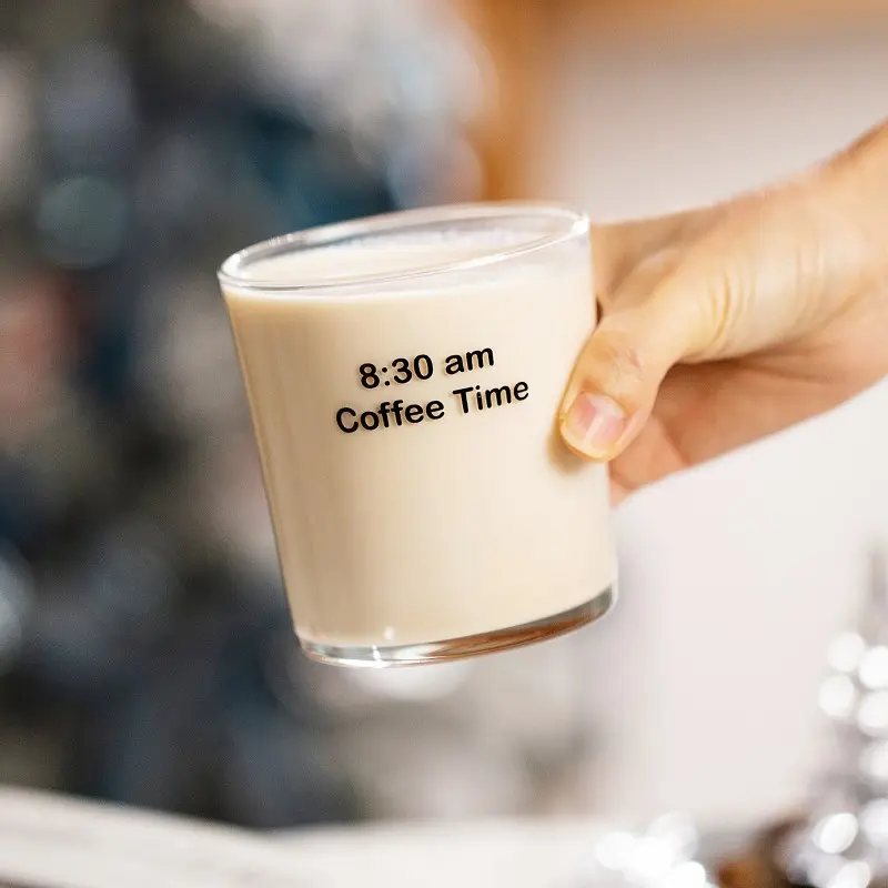 美式拿铁字母冰咖啡杯耐热玻璃水杯大容量冷饮杯牛奶果汁杯啤酒杯