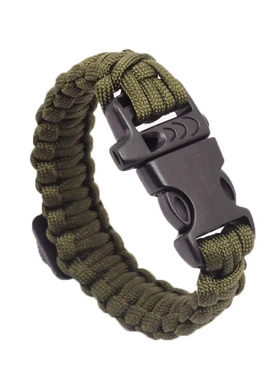 带针大口哨户外求生手链直销 规七芯编织伞绳手链