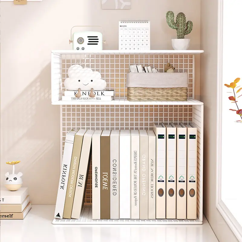 桌面书架书桌收纳置物架办公桌上文件收纳架多层少儿学生分层柜子