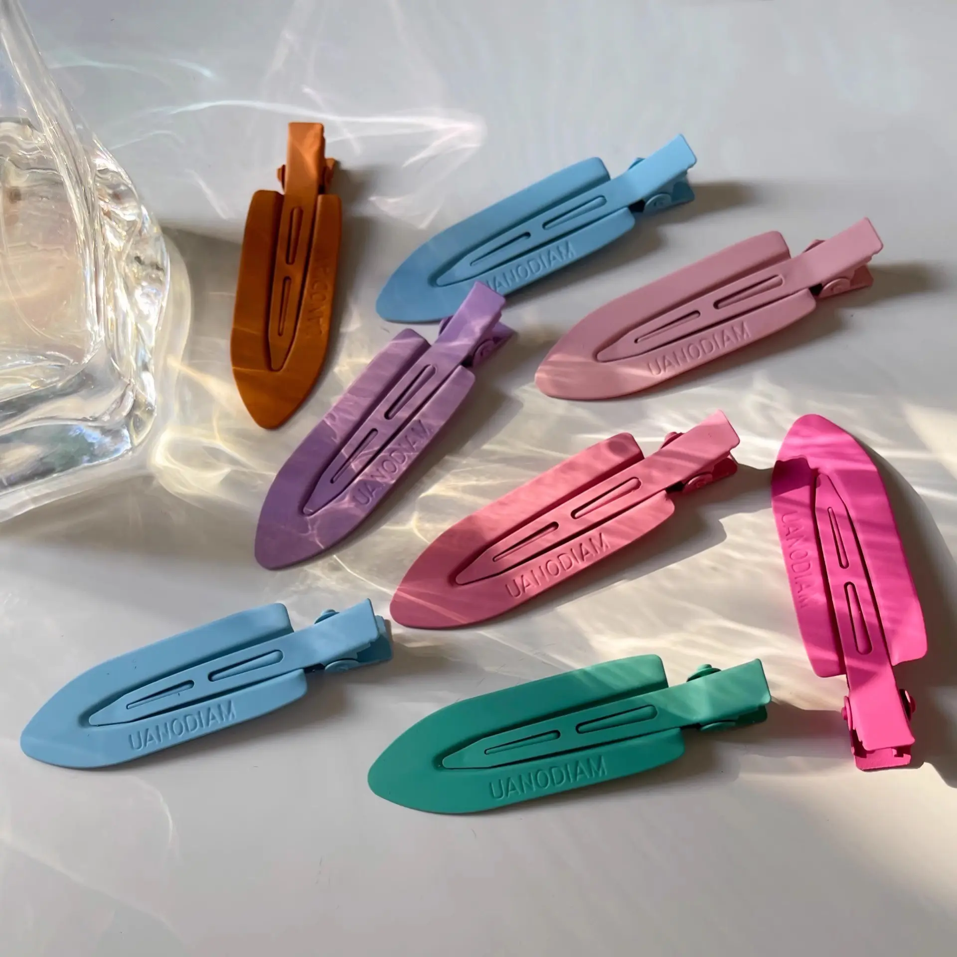 赵露思同款糖果色金属痕发夹韩款美发边夹刘海夹发卡发饰