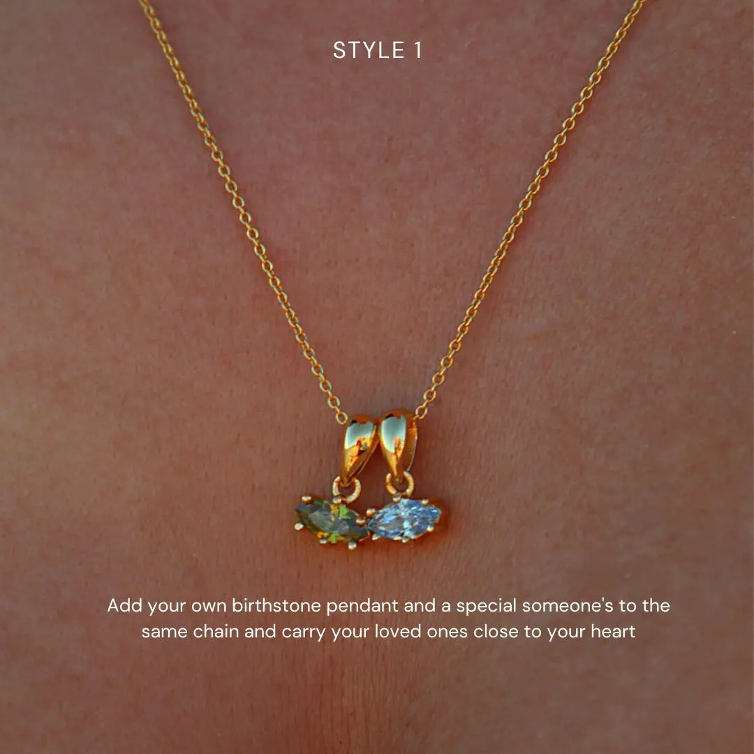 独立站十二生辰石项链ins热销12诞生石马眼吊坠项链月份石