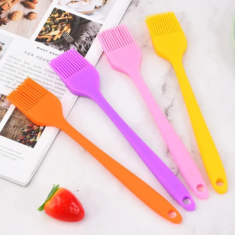 一体硅胶油刷 烧烤刷子 扫仔牛油奶油蛋糕烘焙刷 小号21m毛刷