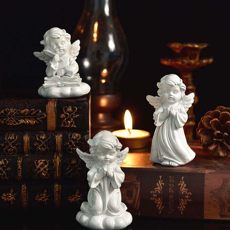 人物摆件树脂少女心雕塑桌面小装饰品摆设天使可爱欧式复古花仙子