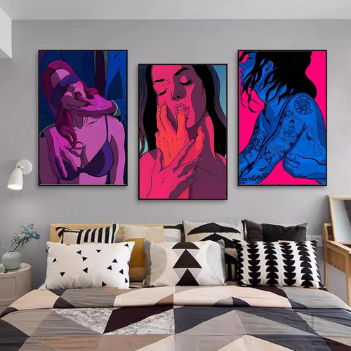 恶搞情侣激情男美女挂画酒吧KTV情趣酒店房间卧室人体艺术装饰画