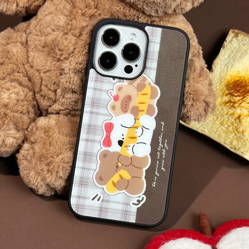 知泰iphone16pro磨砂黑框壳15promax14适用卡通13