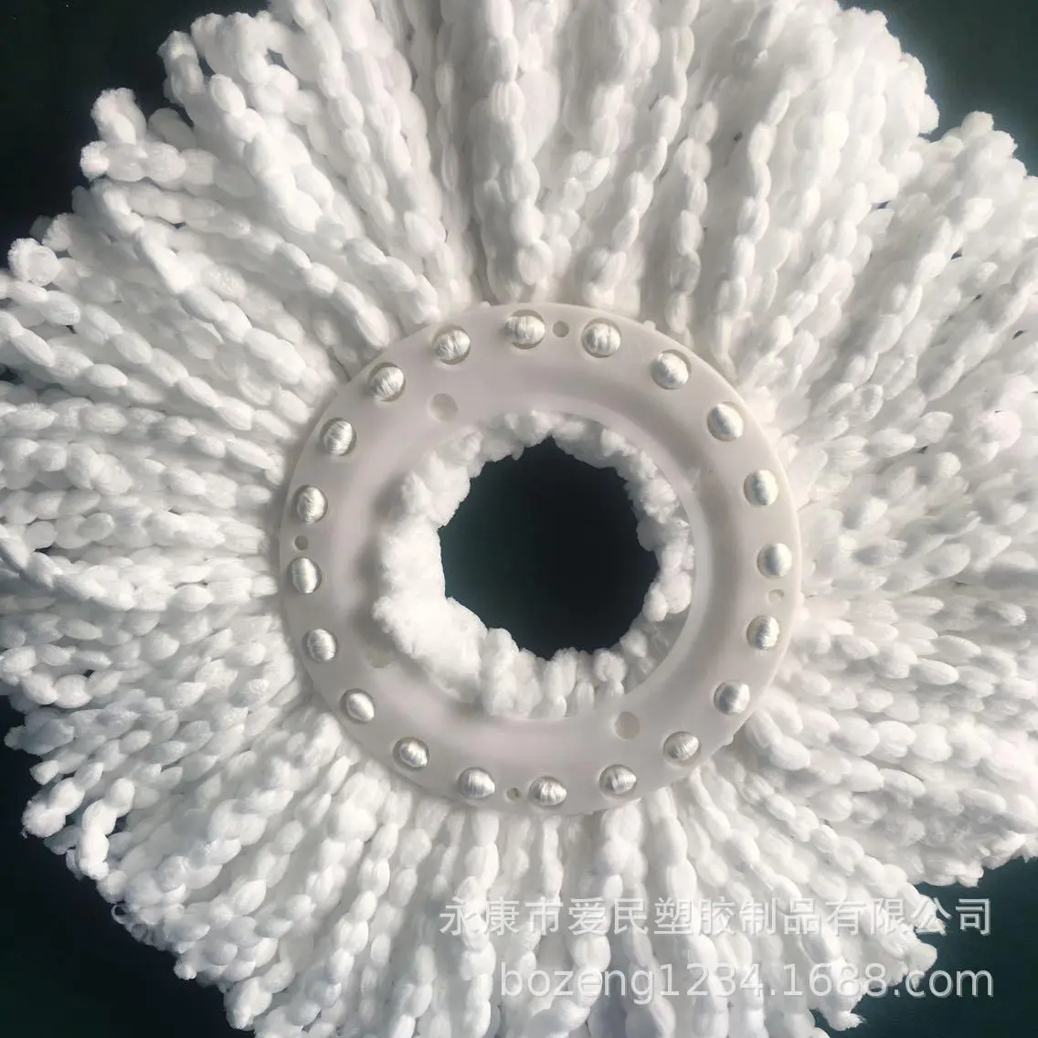 优惠旋转拖把配件超细纤维通用盘加厚拖布圆拖头棉头拖把头