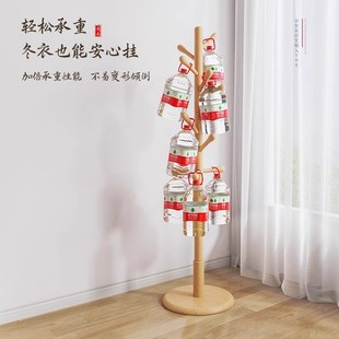 实木衣帽架c落地挂衣架卧室家用简易宿舍立式搭衣架子室内收纳架