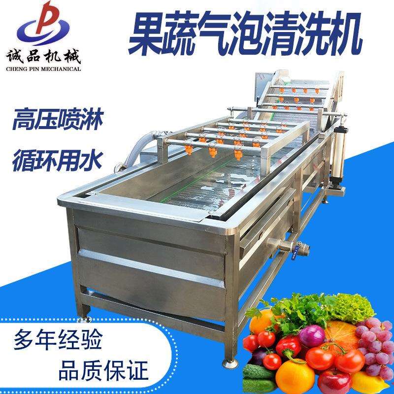紫甘蓝清洗加工流水线气泡冲浪喷淋洗菜机叶类蔬菜清洗加工设备