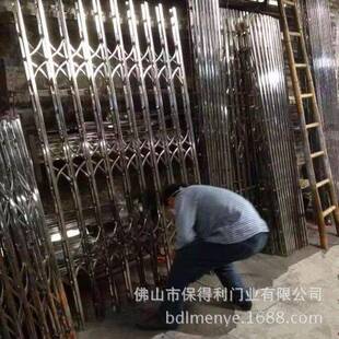 不锈钢201/304拉闸门推拉折叠伸缩收缩栏栅门