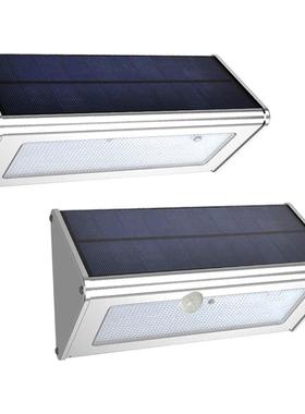 太阳能灯户外庭院灯饰LED感应灯铝合金外壳4模式高亮度高质感壁灯