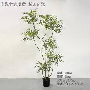 新款仿真树十大功劳花艺师景观布置中式景观造景植物树杆拆卸