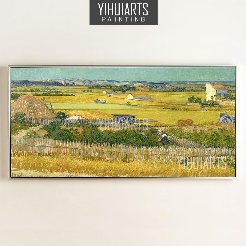 梵高油画磨坊和菜园纯手绘装饰画客厅有框画卧室玄关挂画餐厅名画