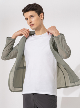 Bland Yeah灰绿色平驳领西装轻商务时尚西服外套轻薄休闲百搭男士