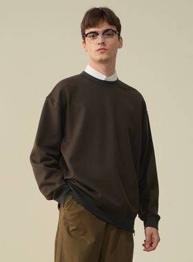 Bland Yeah秋冬新款绿色宽松落肩卫衣含棉休闲上衣奢品老钱风男士