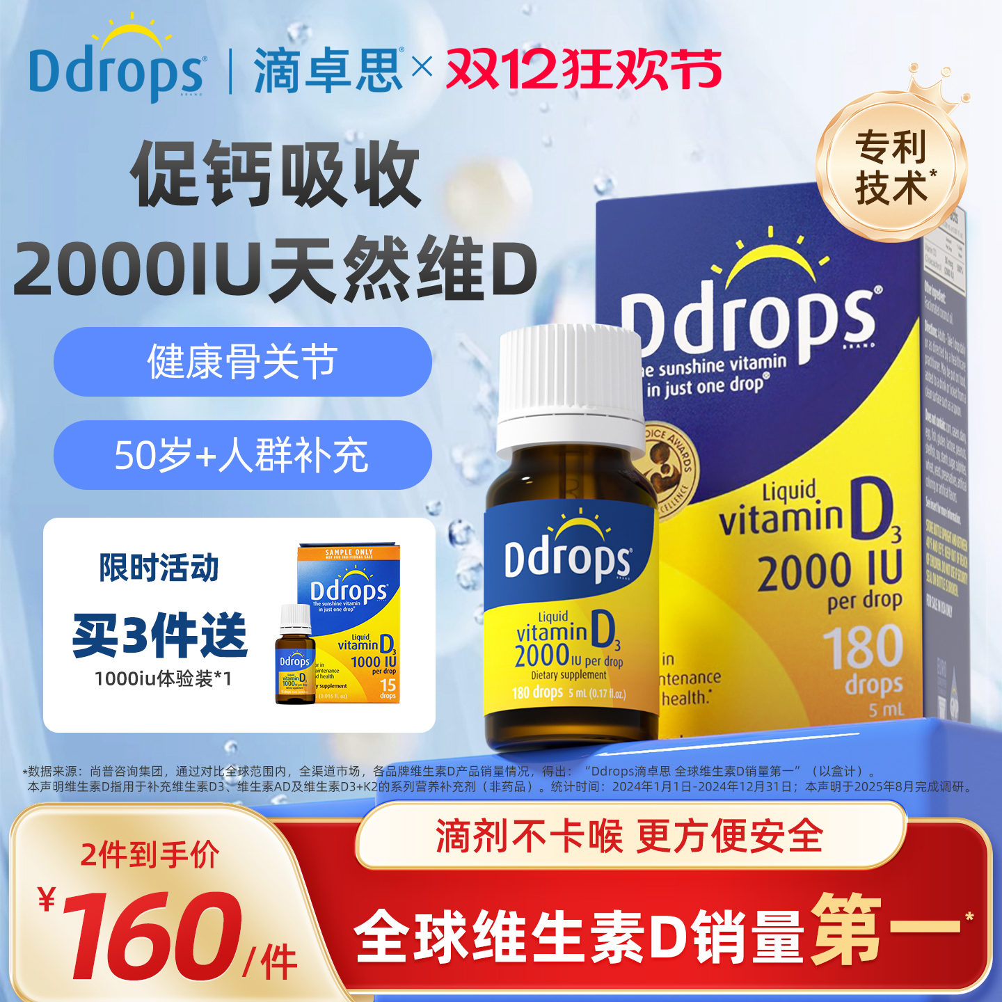 【专利技术】ddrops维生素d3