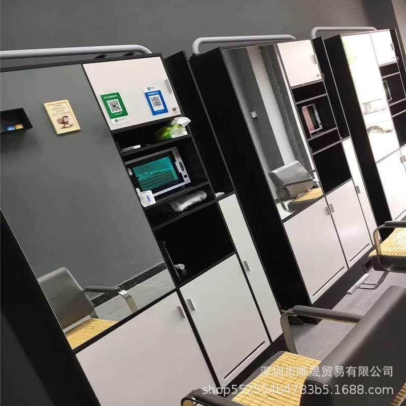 快剪理发店设备柜子理发店镜台发廊专用美发镜子优剪镜台理发镜