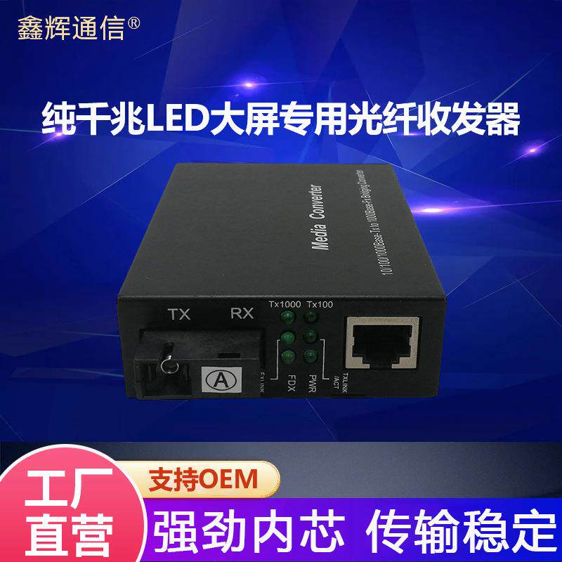 LED全彩显示大屏专用纯千兆收发器兼容灵星雨诺瓦德普达转换器