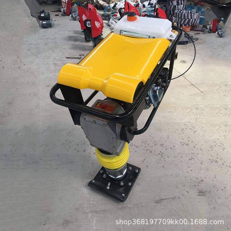 路面HCR110汽油冲击夯小型家用220V电动冲击夯地基夯实柴油夯
