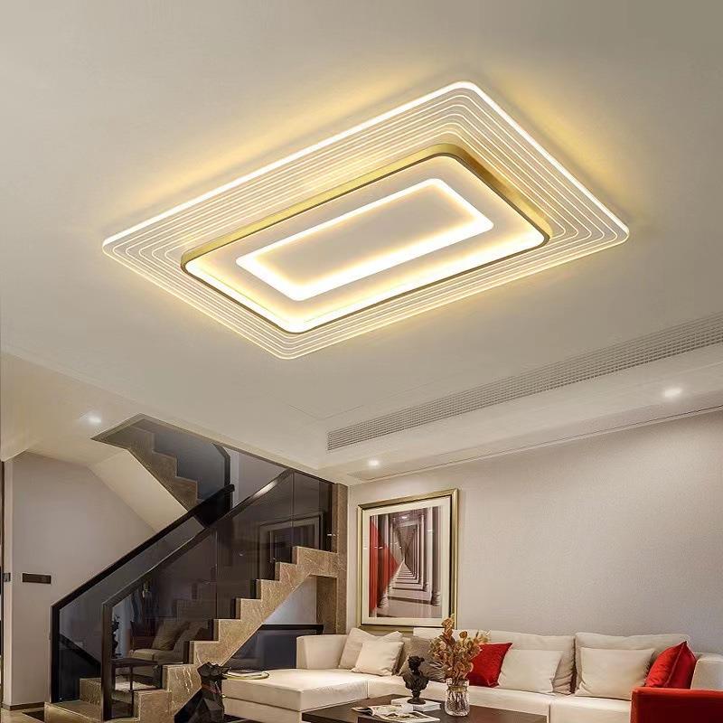 超薄亚克力条纹长方形圆形方形吸顶灯LED现代简约客厅灯卧室灯