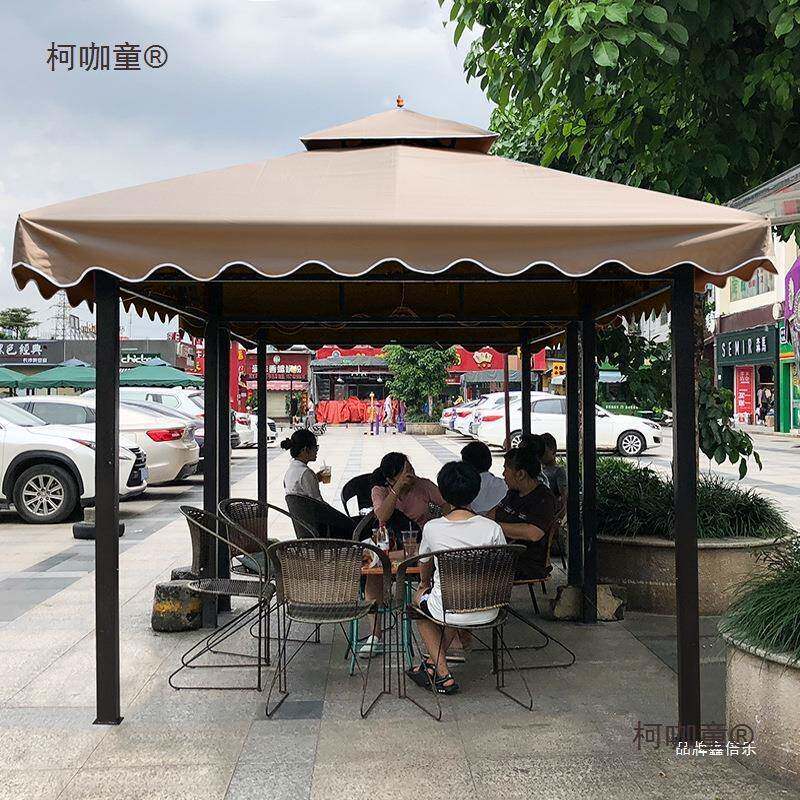 Y庭院遮阳棚户外广告乘凉亭子四角伞帐蓬雨棚室外花园别墅麦太保